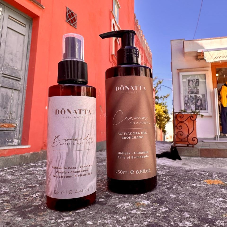 Pack Donatta: Aceite Bronceador Potencializador + Crema Diaria Activadora del Bronceo